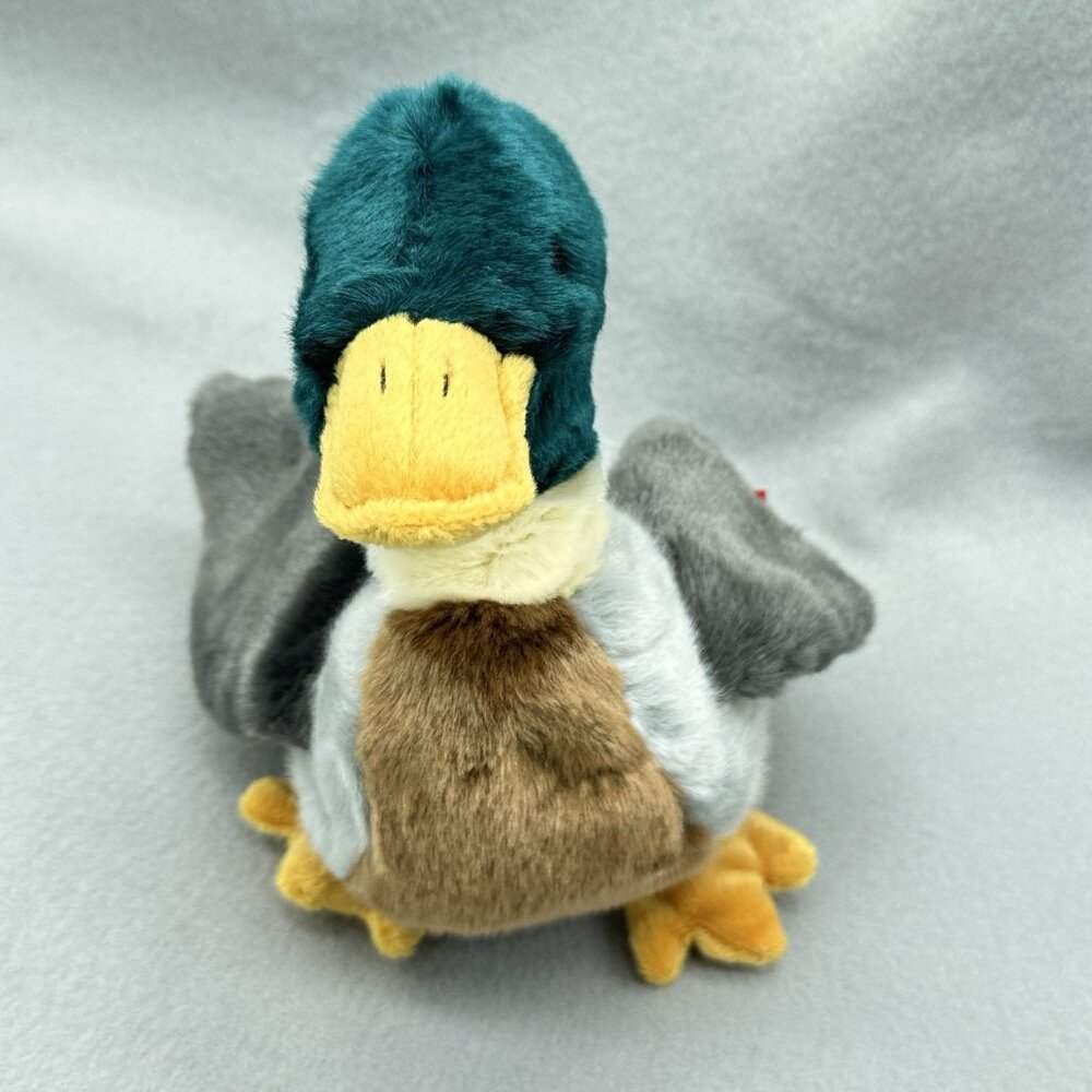 Jake Mallard Duck Plush Stuffed Toy Animal TY Beanie Buddies 1998 10"
